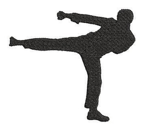 Karate Machine Embroidery Design, 2 Sizes, Silhouette embroidery design, martial arts embroidery, karate embroidery, martial arts embroidery