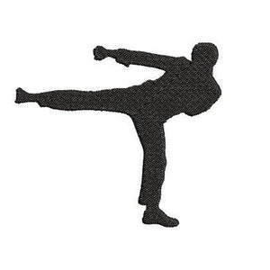 Karate Machine Embroidery Design, 2 Sizes, Silhouette embroidery design, martial arts embroidery, karate embroidery, martial arts embroidery