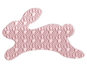 Embossed Easter Bunny Machine Embroidery Design