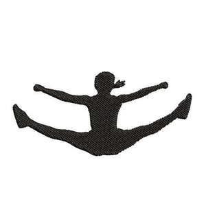 Competitive Cheerleading Machine Embroidery Design, Cheerleader machine embroidery, Silhouette embroidery design, Competitive Cheer design