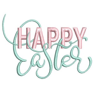 Happy Easter Machine Embroidery Design, Happy easter Script design, Design #5