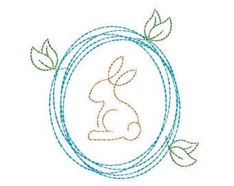 Easter Wreath Machine Embroidery Design