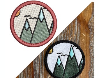 ITH Mountain Patch Machine Embroidery Design, Patch embroidery design,  Colorado patch design, Mountain patch, In The Hoop Embroidery Design