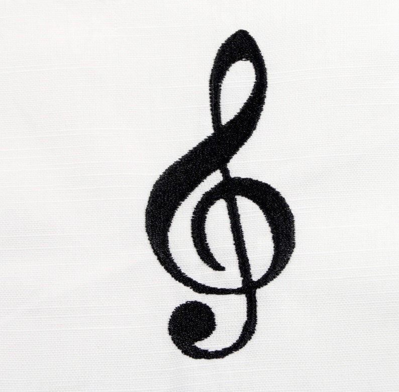 Treble Clef Machine Embroidery Design / music embroidery