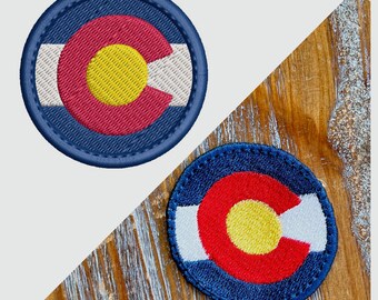 ITH Colorado Flag Patch Machine Embroidery Design, Colorado Patch embroidery design, Patch design, Flag patch, In The Hoop Embroidery Design