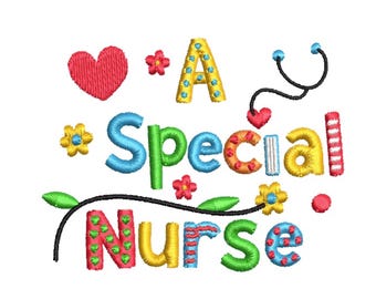 A Special Nurse Machine Embroidery Design, Nursing Embroidery Design