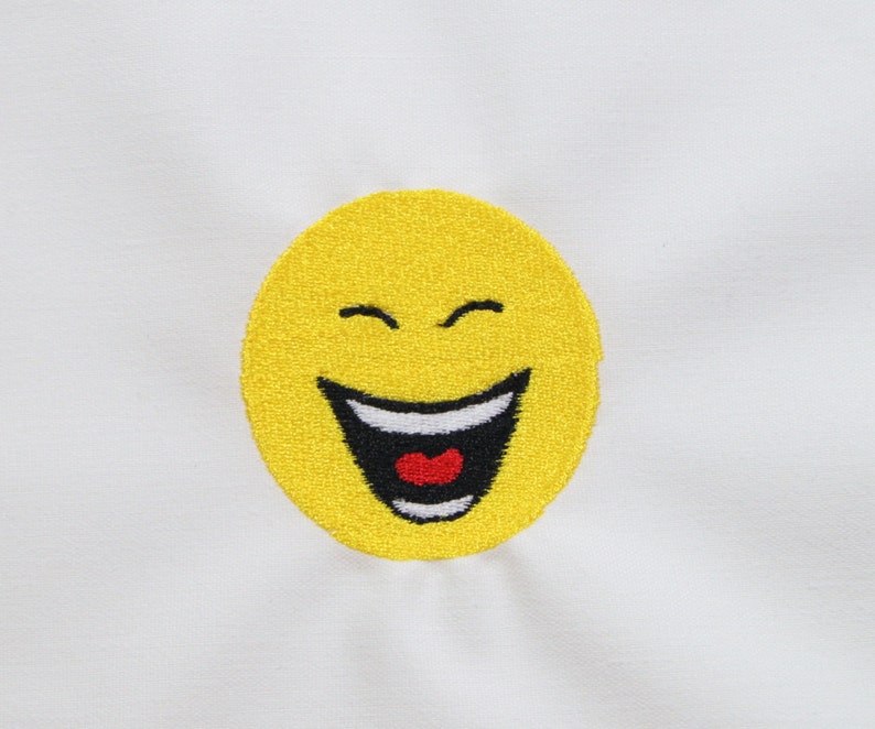 Smiley face machine embroidery design smiley embroidery