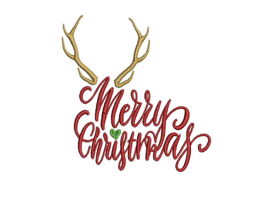 merry-christmas-antler-christmas-machine-embroidery-design-2-etsy
