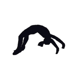 Competitive Cheerleading Backflip Machine Embroidery Design, Gymnastics machine embroidery, Silhouette embroidery design, Cheer design