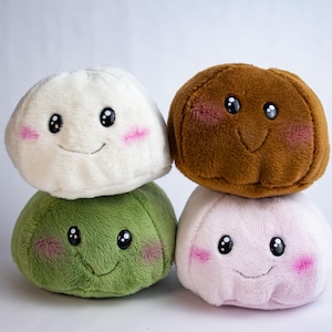Kawaii Mochi Bun Plushies - 4 Kinds to choose from - Listing is for ONE Mochi