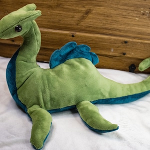 Nessie the Lochness Monster Plush 17 inches - Cryptid Super Soft Minky Fabric MADE TO ORDER