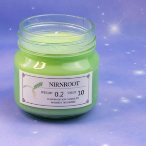 Skyrim Candle 8oz Nirnroot - 100% Soy - Great As Gifts - Hand Poured - Aromatherapy