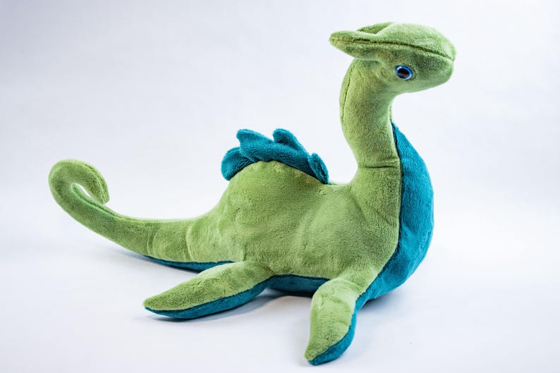 Nessie the Lochness Monster Plush 17 inches - Cryptid Super Soft Minky Fabric MADE TO ORDER