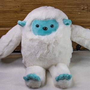 Yeti Plush 12 inches - Cryptid Super Soft Minky w/ Weighted Bean Filled Feet MADE TO ORDER