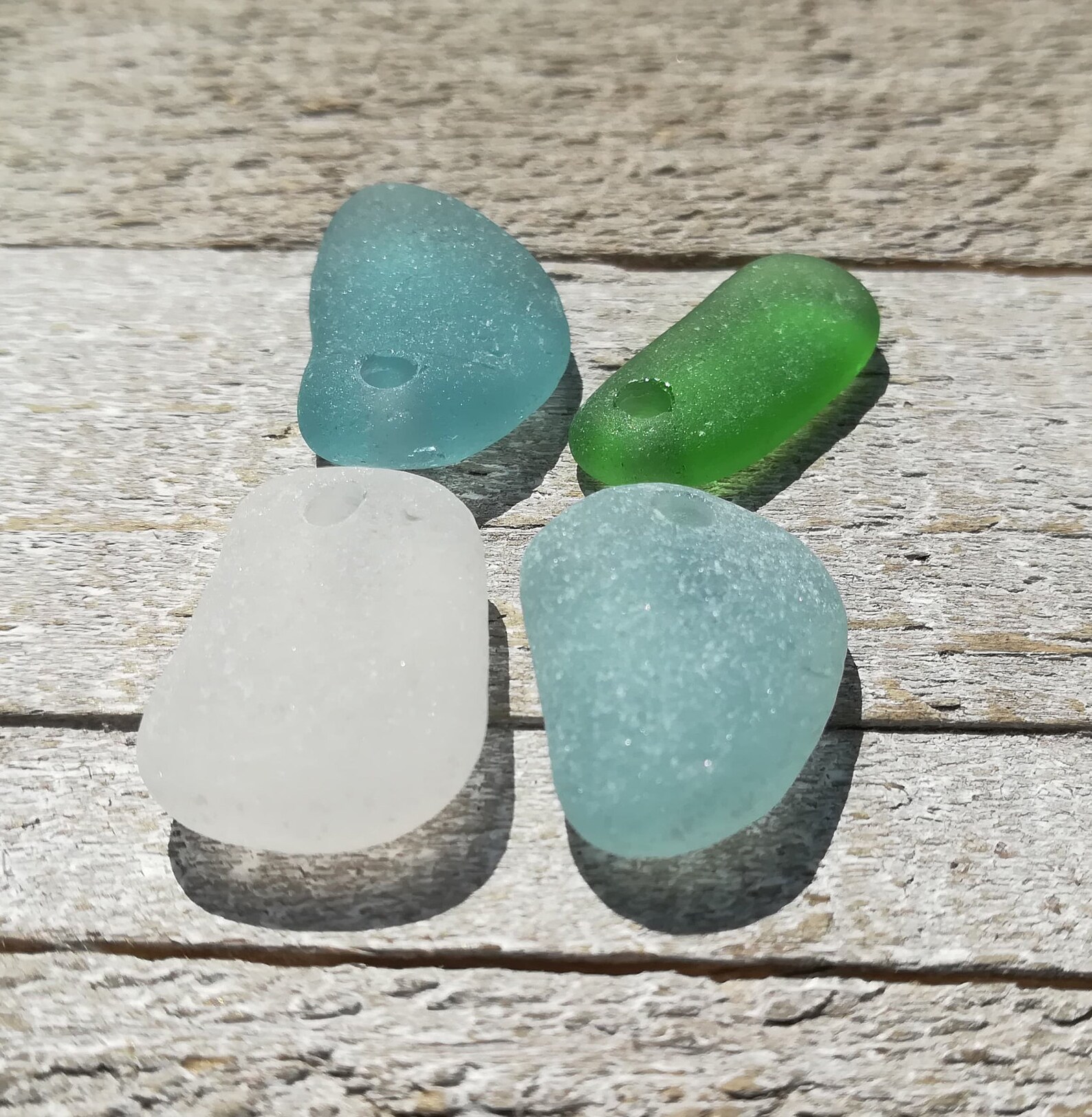 Drilled Sea Glass / Genuine Sea Glass / Bulk Sea Glass / Sea Etsy