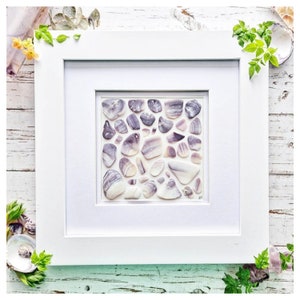 Sea Shell Art || Wampum || Beach Art || Sea Shell Decor || Exact Frame! Actual Sea Shells!