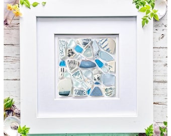 Himalayan Glacier || Sea Glass Art || Sea Glass || Exact Frame!!!