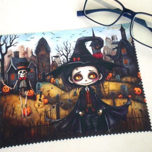 Chiffon de nettoyage de lunettes, Linge de nettoyage de lunettes d&#39;Halloween, Nettoyage en microfibre, Halloween, Nettoyant pour écran, Nettoyage de lunettes