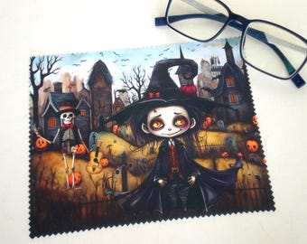 Paño para limpiar gafas, Paño para limpiar gafas de Halloween, Limpieza de microfibra, Halloween, Limpiador de pantallas, Limpieza de gafas