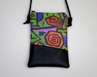 Klee bag, sac pour téléphone portable, porte-monnaie pour téléphone portable, Paul klee, petit sac, étui pour téléphone portable