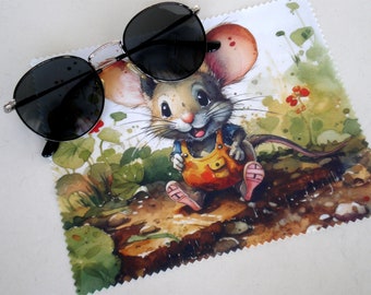 Glasses cleaning cloth, Mouse glasses cleaning cloth, Microfiber cleaning, Screen cleaner, Glasses cleaning