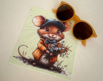 Glasses cleaning cloth, Mouse glasses cleaning cloth, Microfiber cleaning, Screen cleaner, Glasses cleaning