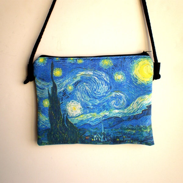 Van Gogh bag, Starry Night bag, Crossbody bag, shoulder bag, Little bag, Van Gogh art, printed bag