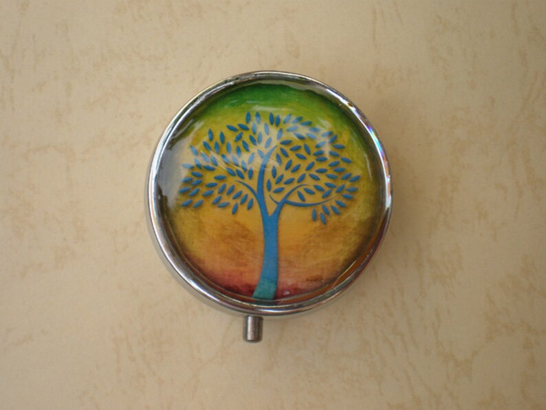 Pill container Jewelry box Tree Pill case Pill box Mint case