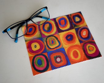 Chiffon de nettoyage pour lunettes, Kandinsky, Nettoyage de lunettes, Nettoyage en microfibre, Nettoyant pour écran