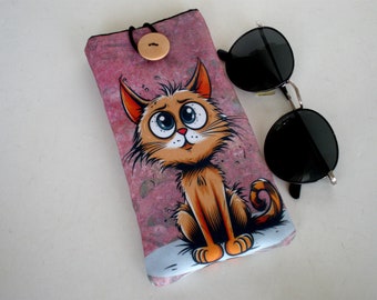 Estuche para gafas, Gato, Estuche para gafas de sol, Funda para gafas de gato, Estuche para gafas, Funda para gafas de sol