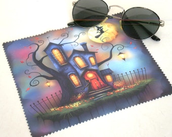 Glasses cleaning cloth, Halloween glasses cleaning cloth, Microfiber cleaning, Halloween, Screen cleaner, Glasses cleaning
