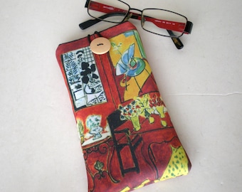 Henri Matisse Glasses Case, Soft Quilted Eyeglass Sleeve