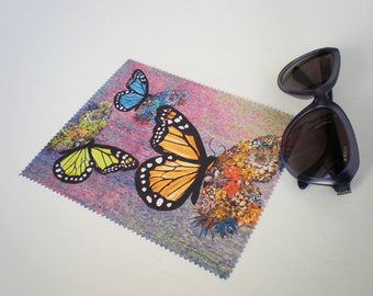 Glasses cleaning cloth, Butterfly, Glasses cleaning, Microfiber cleaning, Screen cleaner, Butterfly cleaning cloth