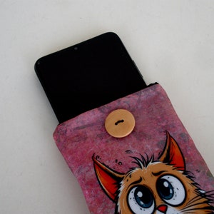 Cell phone case, Mobile sleeve, Cat cover, iPhone case, Galaxy sleeve, Cat cell phone case 画像 4