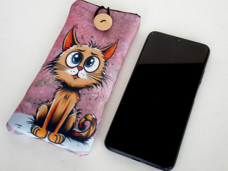 Cell phone case, Mobile sleeve, Cat cover, iPhone case, Galaxy sleeve, Cat cell phone case 画像 2
