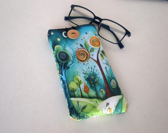 Glasses case, Lanscape, Sunglasses case, Lanscape glasses sleeve, Eyeglasses case, sunglasses sleeve
