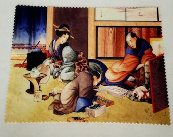 Paño de limpieza de gafas, Katsushika Hokusai, Arte japonés, Limpieza de gafas, Limpieza de microfibra