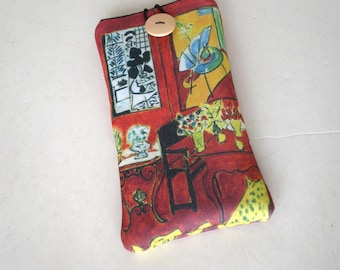 Fabric Cell Phone Sleeve Henri Matisse, Padded Mobile Case