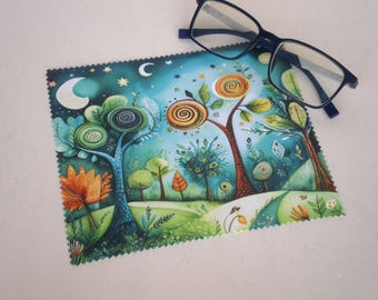 Brillenputztuch, Lebensbaum, Brillenreinigung, Mikrofaser Reinigung, Bildschirmreiniger