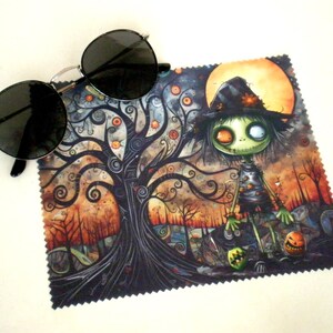 Chiffon de nettoyage de lunettes, Linge de nettoyage de lunettes d&#39;Halloween, Nettoyage en microfibre, Halloween, Nettoyant pour écran, Nettoyage de lunettes