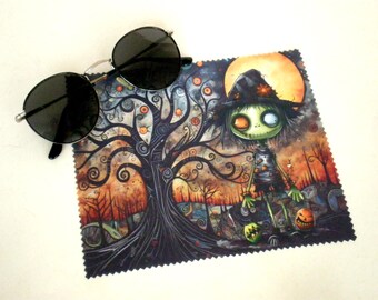 Paño para limpiar gafas, Paño para limpiar gafas de Halloween, Limpieza de microfibra, Halloween, Limpiador de pantallas, Limpieza de gafas