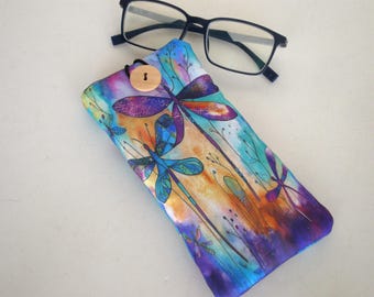 Dragonfly Sunglass Pouch DRAGONFLY Fabric Bags, Sunglasses Case, Eyeglasses Case  main image 4