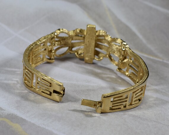 CLEARANCE Mid Century Gold Finish Cuff Bracelet - image 3