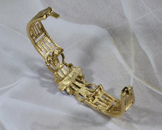 CLEARANCE Mid Century Gold Finish Cuff Bracelet - image 2