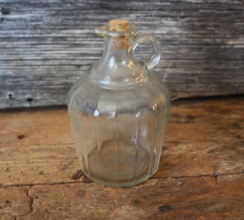 Vintage Cruets Oil Vinegar Bottles Set of Three Large Med Etsy