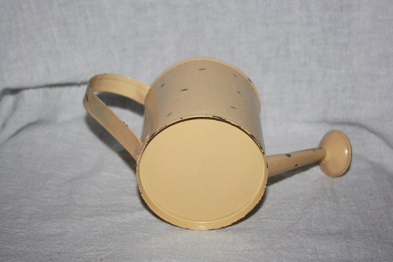 Vintage Small Cream Color Silver Specks Watering Can