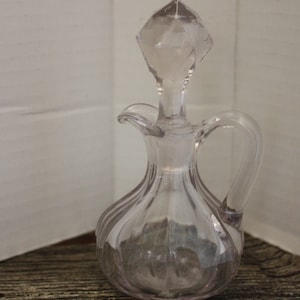 Vintage Glass Small Cruet with Stopper