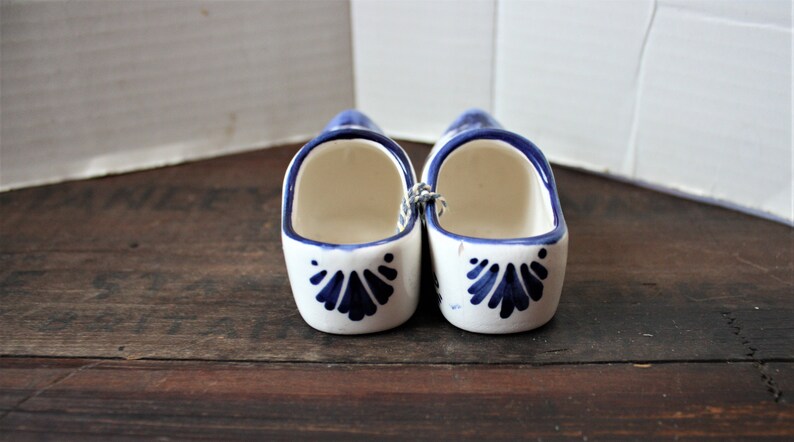 Vintage pair Delft Porcelain Dutch Shoes