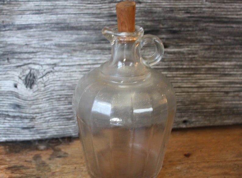 Vintage Cruets Oil Vinegar Bottles Set of Three Large Med Etsy