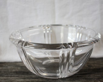 Vintage Art Deco Heavy Crystal Bowl 1940s